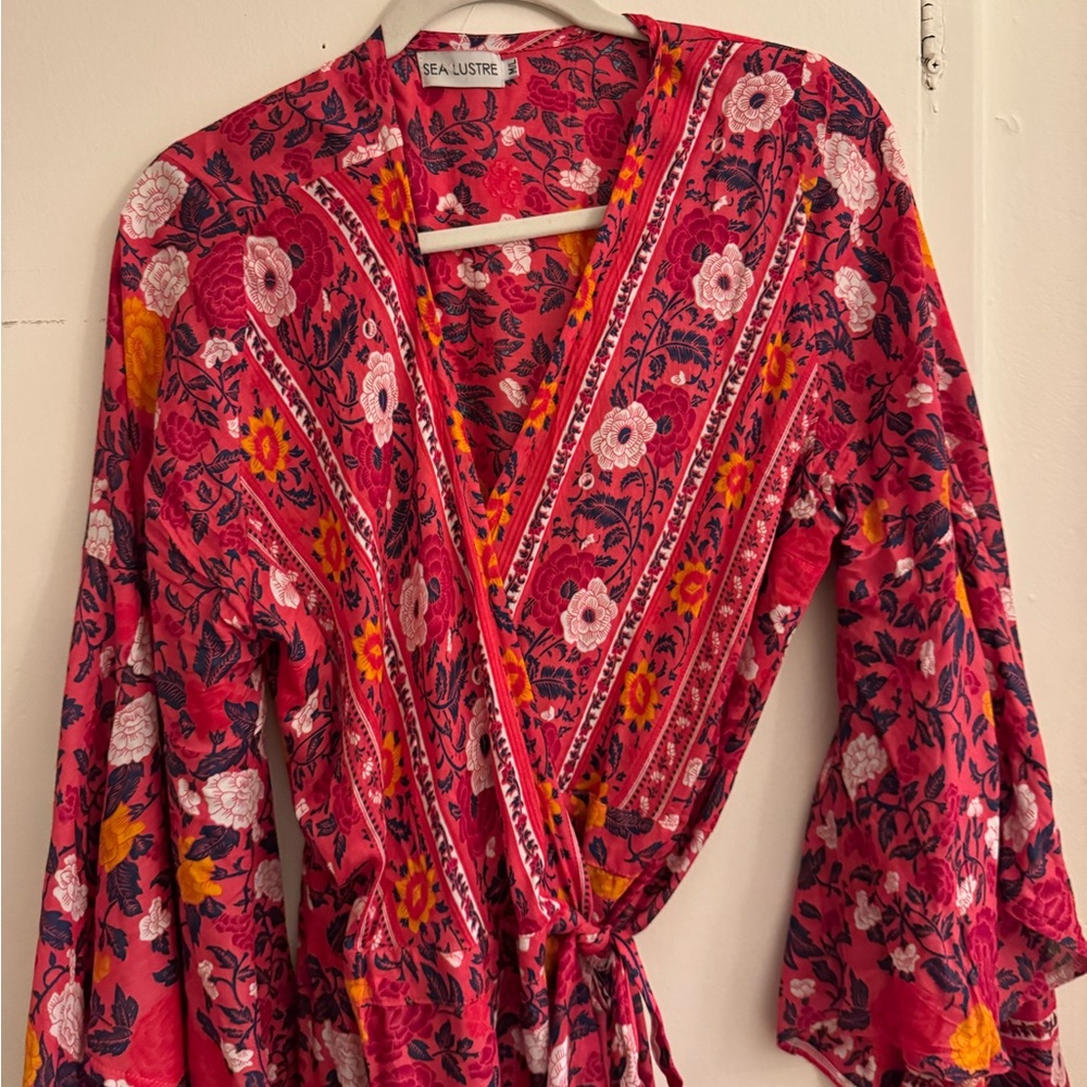 Sea Lustre Floral Wrap Dress